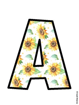 Sunflower Bulletin Board Décor Kit, Sunflower Bulletin Board Letters