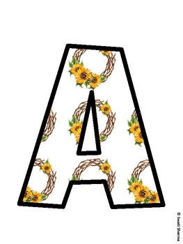 Sunflower Bulletin Board Décor Kit, Sunflower Bulletin Board Letters