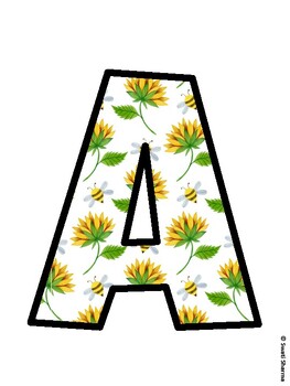 Sunflower Bulletin Board Décor Kit, Sunflower Bulletin Board Letters