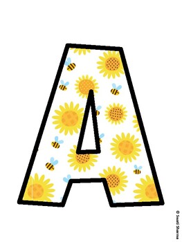 Sunflower Bulletin Board Décor Kit, Sunflower Bulletin Board Letters