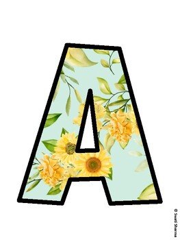 Sunflower Bulletin Board Décor Kit, Sunflower Bulletin Board Letters