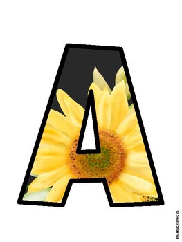 Sunflower Bulletin Board Décor Kit, Sunflower Bulletin Board Letters