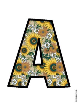 Sunflower Bulletin Board Décor Kit, Sunflower Bulletin Board Letters