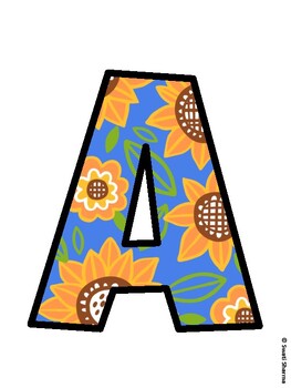 Sunflower Bulletin Board Décor Kit, Sunflower Bulletin Board Letters