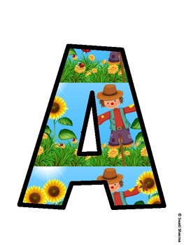 Sunflower Bulletin Board Décor Kit, Sunflower Bulletin Board Letters