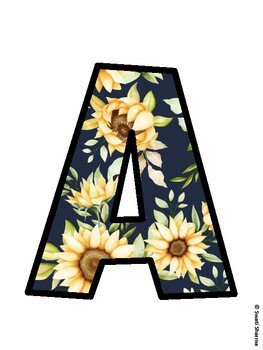 Sunflower Bulletin Board Décor Kit, Sunflower Bulletin Board Letters