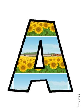 Sunflower Bulletin Board Décor Kit, Sunflower Bulletin Board Letters