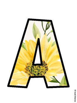 Sunflower Bulletin Board Décor Kit, Sunflower Bulletin Board Letters