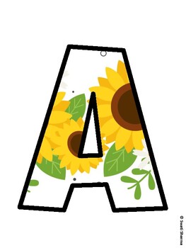 Sunflower Bulletin Board Décor Kit, Sunflower Bulletin Board Letters