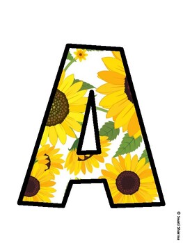 Sunflower Bulletin Board Décor Kit, Sunflower Bulletin Board Letters