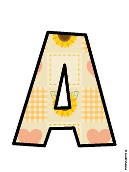 Sunflower Bulletin Board Décor Kit, Sunflower Bulletin Board Letters