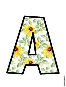 Sunflower Bulletin Board Décor Kit, Sunflower Bulletin Board Letters