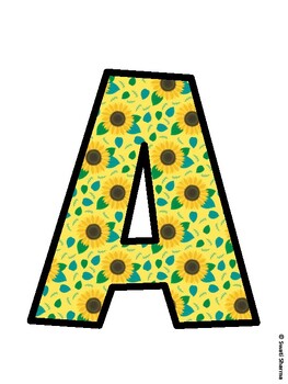 Sunflower Bulletin Board Décor Kit, Sunflower Bulletin Board Letters