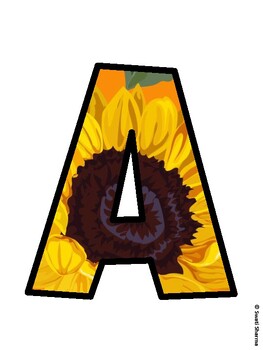 Sunflower Bulletin Board Décor Kit, Sunflower Bulletin Board Letters