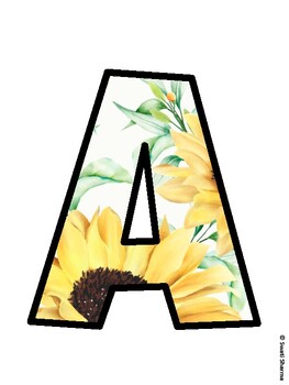 Sunflower Bulletin Board Décor Kit, Sunflower Bulletin Board Letters