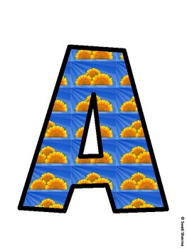 Sunflower Bulletin Board Décor Kit, Sunflower Bulletin Board Letters