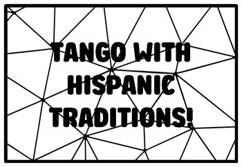 TANGO WITH HISPANIC TRADITIONS! Hispanic Heritage Month Coloring Pages