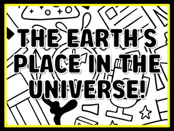 THE EARTH'S PLACE IN THE UNIVERSE! Grade 4 And 5 Science Door Decor