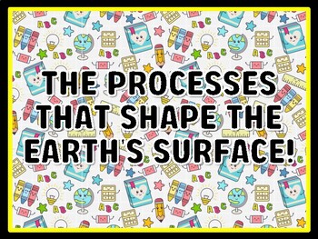 THE PROCESSES THAT SHAPE THE EARTH'S SURFACE! Grade 3 Science Door Decor