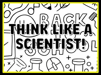 THINK LIKE A SCIENTIST! Grade 7 And 8 Science Door Decor