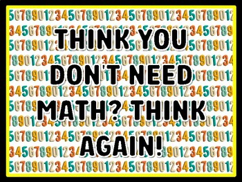 THINK YOU DON'T NEED MATH? THINK AGAIN! Math Door Décor