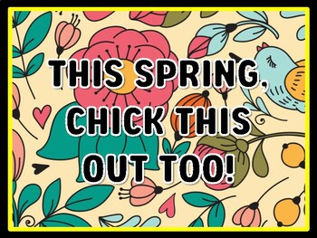 THIS SPRING, CHICK THIS OUT TOO! Spring Door Décor, Spring Bulletin Board Décor