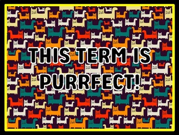 THIS TERM IS PURRFECT! Cat Door Décor, Cat Bulletin Board Décor