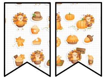 Thanksgiving Bulletin Board Decor Kit, Thanksgiving Letters