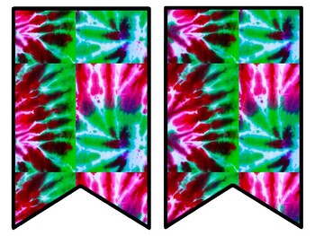 Tie And Dye Bulletin Board Decor Kit, Tie And Dye Letters