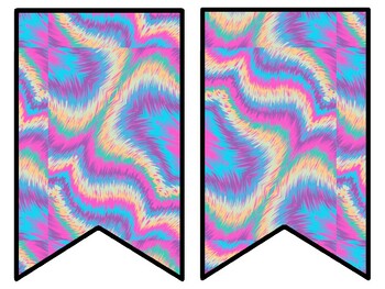 Tie And Dye Bulletin Board Decor Kit, Tie And Dye Letters