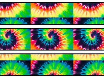 Tie And Dye Bulletin Board Decor Kit, Tie And Dye Letters