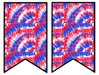 Tie And Dye Bulletin Board Decor Kit, Tie And Dye Letters