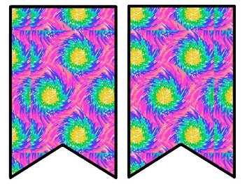 Tie And Dye Bulletin Board Decor Kit, Tie And Dye Letters