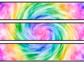 Tie And Dye Bulletin Board Decor Kit, Tie And Dye Letters