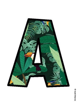 Tropical Bulletin Board Décor Kit, Tropical Bulletin Board Letters