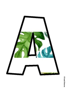 Tropical Bulletin Board Décor Kit, Tropical Bulletin Board Letters