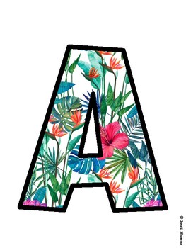 Tropical Flowers Bulletin Board Décor Kit, Tropical Flowers Bulletin Board Le