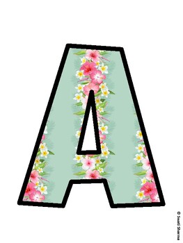 Tropical Flowers Bulletin Board Décor Kit, Tropical Flowers Bulletin Board Le