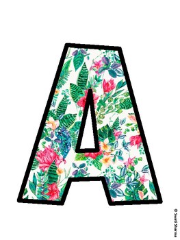 Tropical Flowers Bulletin Board Décor Kit, Tropical Flowers Bulletin Board Le