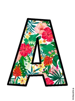 Tropical Flowers Bulletin Board Décor Kit, Tropical Flowers Bulletin Board Le