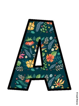 Tropical Flowers Bulletin Board Décor Kit, Tropical Flowers Bulletin Board Le