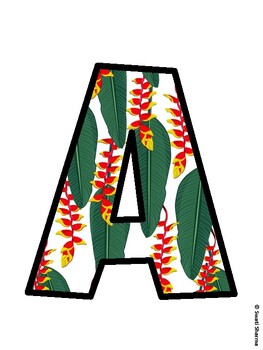 Tropical Flowers Bulletin Board Décor Kit, Tropical Flowers Bulletin Board Le