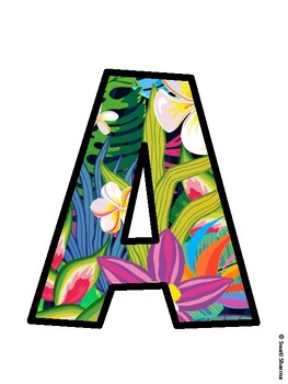 Tropical Flowers Bulletin Board Décor Kit, Tropical Flowers Bulletin Board Le
