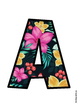 Tropical Flowers Bulletin Board Décor Kit, Tropical Flowers Bulletin Board Le