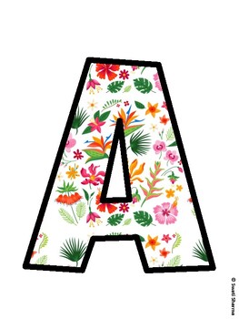 Tropical Flowers Bulletin Board Décor Kit, Tropical Flowers Bulletin Board Le