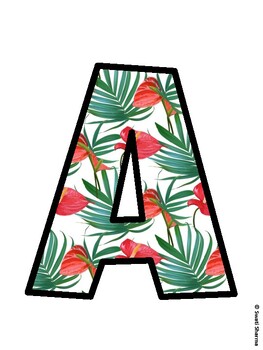 Tropical Flowers Bulletin Board Décor Kit, Tropical Flowers Bulletin Board Le