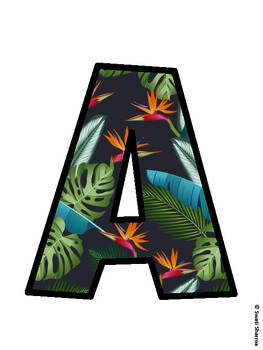 Tropical Flowers Bulletin Board Décor Kit, Tropical Flowers Bulletin Board Le