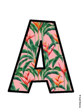 Tropical Flowers Bulletin Board Décor Kit, Tropical Flowers Bulletin Board Le