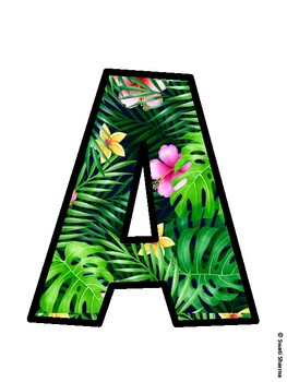 Tropical Flowers Bulletin Board Décor Kit, Tropical Flowers Bulletin Board Le