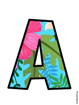 Tropical Flowers Bulletin Board Décor Kit, Tropical Flowers Bulletin Board Le